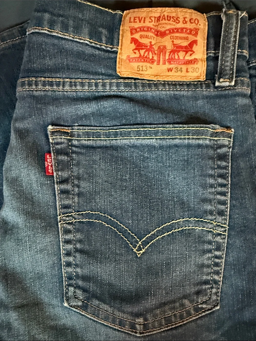 Levi's Men's Faded Blue Straight Jeans